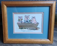 Robert Marble Matted Framed Print Pigs Sophistication Is Important - Signed picture