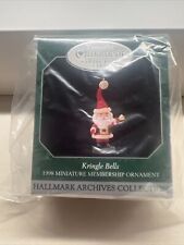 1998 Hallmark Miniature Kringle Bells Keepsake Xmas Ornament Bell-Ringing Santa picture