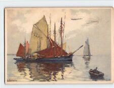 Postcard Boats Ship Painting/Art Print picture