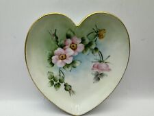 Antique Hand-painted Porcelain Heart Trinket Dish Weimar Germany picture