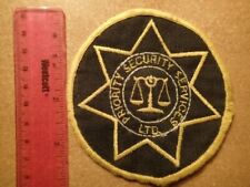Vintage Embroidered Patch-PRIORITY SECURITY SERVICES, LTD, UK-Excellent Cond. picture