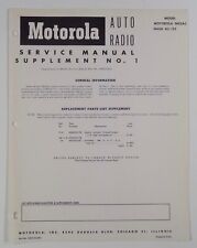 1950s MOTOROLA AUTO RADIO SERVICE MANUAL # NH2AC/Nash AC-152 supplement 1 {B} picture