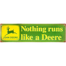  John Deere Metal Sign Advertising Nothing Runs Like a Deere Farm Tractor Barn picture
