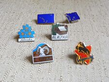 Lot Of 5 Alaska Travel Pins Plus one Wyoming Pin picture