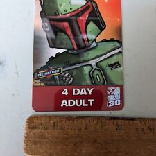 2010 Star Wars Celebration V Adult Pass Boba Fett Ticket Pass picture