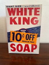 Vintage White King Soap Powder Giant Size 2 lb 8 oz New Sealed Box picture