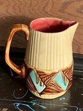 Orchies Majolica Pitcher Antique Handmade Artisan French Art Deco c.1900-1930 picture