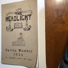 The Headlight Vintage High School Publication 1924 Middletown Indiana picture
