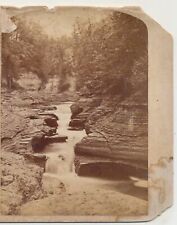 Rocky Heart Trenton Falls NY Robert Moore Stereoview c1875 picture
