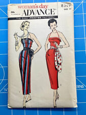 Vintage 50s Woman's Day Advance Wrap Around Sheath Dress Sewing Pattern 8367  FF picture