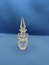 Small Vintage Cut Crystal Glass Perfume Bottles Cologne Jars Decanter w/ Stopper picture