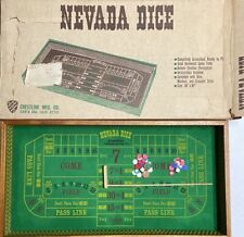 Vintage 1960s Nevada Dice Craps Game Crestline Mfg -Solid Wood Table Top w/Box picture