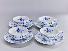 ROYAL COPENHAGEN Blue Fluted Lace Tea Cup & Saucer Set 1889-1923 VG Cond R014F picture