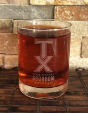 TX TEXAS Straight Bourbon Collectible Whiskey Glass 8 Oz picture