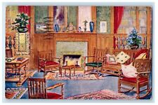1913 Living Room Interior Miller Furniture Co. Advertising Calendar Postcard picture