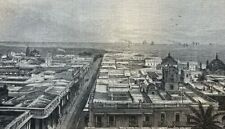 1874 Vintage Magazine Illustration City of Vera Cruz Mexico picture