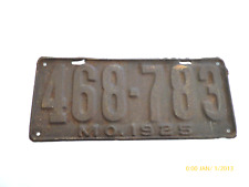 Vintage 1925 MO  License Plate Missouri Vehicle Plate picture