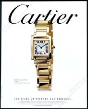 1996 Cartier Tank Francaise gold watch photo vintage print ad picture