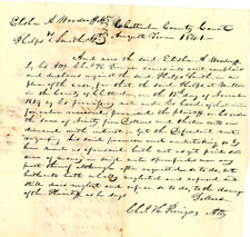 1841 Handwritten Court Document Elisha A Woodruff Phelps W Smith Chittenden VT picture