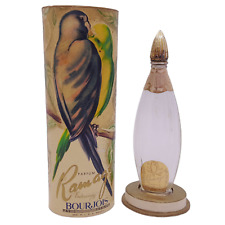 Rare 1950’s BURJOIS ‘Ramage’ Empty Glass Perfume Bottle Screw Cap w/Box picture