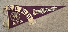 Antique 1910s WWI Army M.T.C Camp Normoyle Large Wool Felt Pennant Banner 34” picture