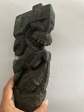 Antique old Wooden Chariot Carving Religious Indian Dragon Collectible Statue picture