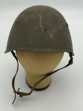 WW2 Italian M33 Helmet With Leather Liner And Chin Strap picture