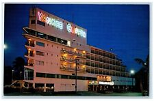 c1960s Yankee Clipper Motel Lights Exterior Roadside Fort Lauderdale FL Postcard picture