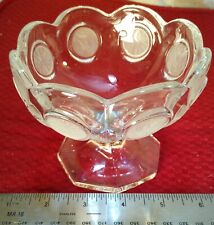 Fostoria Avon Glass Coin 91st Anniversary Candy Bowl Dish Footed Vintage 1977 picture