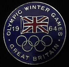 SCARCE 1964 OLYMPIC WINTER GAMES UK GREAT BRITAIN PIN BADGE - INNSBRUCK AUSTRIA picture