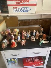 Vintage Large Holland Mold 18 Piece Christmas Nativity Set Hand Painted picture