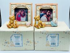 Enesco Cherished Teddies 1995 Daddy And Me & Mommy and Me-2.5”x2.5” Photo Frames picture