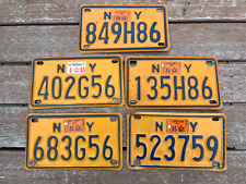  New York Motorcycle License Plates lot of 5 1985/86 picture