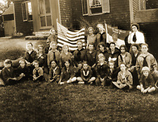 1919 Girls Scouts, New Bedford, MA Old Photo 8.5