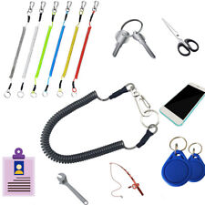 1Pcs Coil Cord Clasp Stretch Tether Lanyard Key Chain Spiral Hook Stretchy Ropes picture