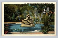 Denver CO-Colorado, Wynken Blynken And Nod Fountain, Vintage c1934 Postcard picture