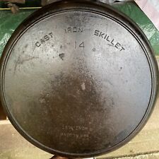 HTF Antique Vintage GRISWOLD Made #14 Cast Iron Skillet Pan 15 1/4