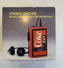 Vintage Coke Vending Machine Stereo Cassette Player with Headphones  Rare picture