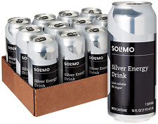 Amazon Brand - Solimo Silver Energy Drink, Sugar Free, 16 Fl Oz (Pack of 12) picture