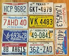 Pack of 10 Craft Condition License Plates from 10 States for Art Projects picture