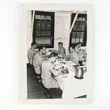 Schofield Barracks Mess Hall Photo 1940s Honolulu Hawaii Army Soldiers D1640 picture