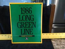 Vintage 1986 John Deere Long Green Line Sales Brochure - VG Condition - DKD937 picture