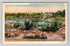 Topeka KS-Kansas, Reinisch Memorial Rock Garden, Vintage Postcard picture