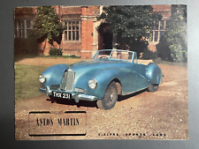 1949 Aston Martin 2-Litre Sports Car Factory issued Folder - RARE Awesome L@@K picture