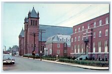 c1960s St Patrick's Rectory Parish School And Church Exterior Nashua NH Postcard picture
