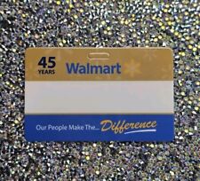 Brand New Never Worn Walmart Name Badge Gold And Blue 45 Years Of Service  picture