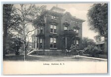 1905 Library Building Exterior Street Herkimer New York Vintage Antique Postcard picture