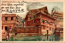 Vtg 1902 Old Tanners District Ill River Strassburg France Germany Postcard picture