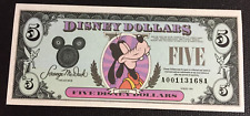 Goofy Disney Dollar $ 5 AA  6Digits   A00113168A 1993 F/S N/M picture