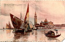 Venice, Italy, 1925, water, grapes, riverbanks, moisture, 18 Postcard picture
